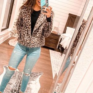 Leopard Moto Jacket